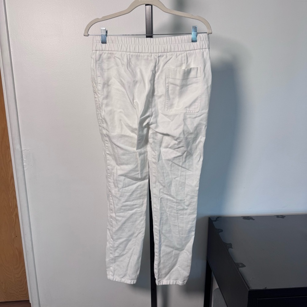 James Perse women White Drawstring Cotton Joggers size 1 - Picture 2 of 7
